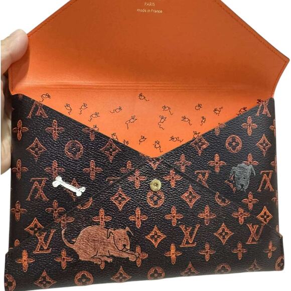 Louis Vuitton Catogram Kirigami bags 3-Pochettes Grace Coddington cats LV Rare - Picture 8 of 15